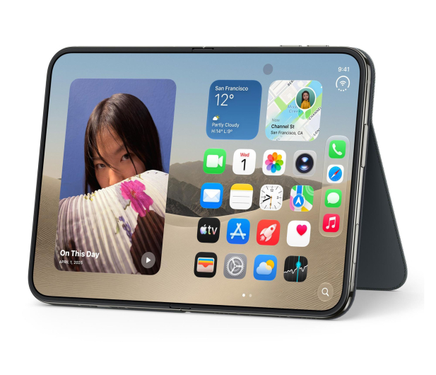 Apple Folio do iPhone Duo z podpórką granat - 1594020 - zdjęcie 4